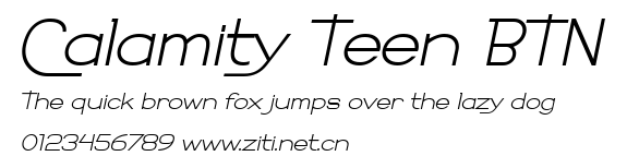 Calamity Teen BTN.ttf字體轉換器圖片
