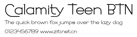 Calamity Teen BTN.ttf字體轉換器圖片