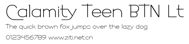 Calamity Teen BTN Lt.ttf字體轉換器圖片