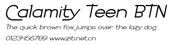 Calamity Teen BTN.ttf字體轉換器圖片