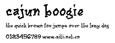 Cajun Boogie.ttf字體轉換器圖片
