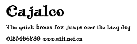 Cajalco.ttf字體轉換器圖片