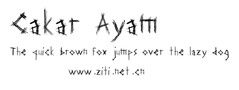 Cakar Ayam.ttf字體轉換器圖片