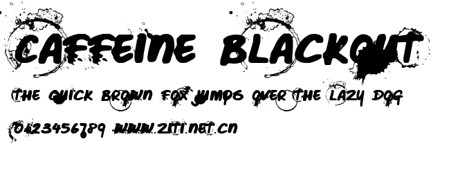 Caffeine Blackout.ttf字體轉換器圖片