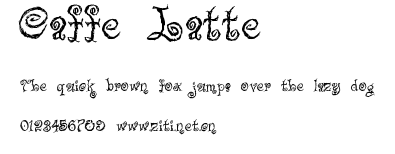 Caffe Latte.ttf字體轉換器圖片