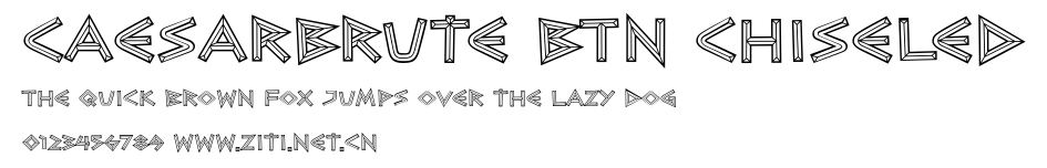 CaesarBrute BTN Chiseled.ttf字體轉換器圖片