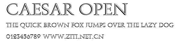 Caesar Open.ttf字體轉換器圖片