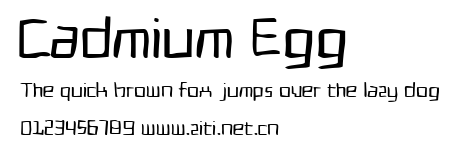 Cadmium Egg.ttf字體轉換器圖片