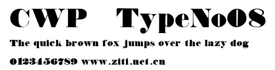 CWP_TypeNo08.ttf字體轉換器圖片