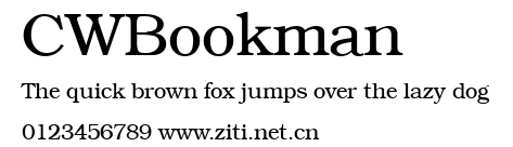 CWBookman.ttf字體轉換器圖片