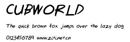 CUBWORLD.ttf字體轉換器圖片