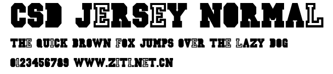 CSD-JERSEY-Normal.ttf字體轉換器圖片