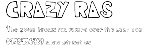 CRAZY RAS.ttf字體轉換器圖片