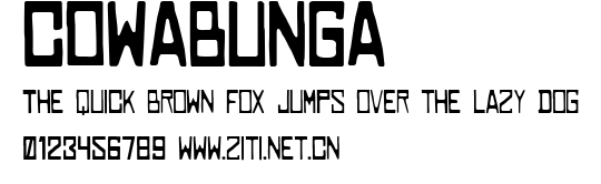 COWABUNGA.ttf字體轉換器圖片