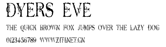 Dyers Eve.ttf字體轉換器圖片