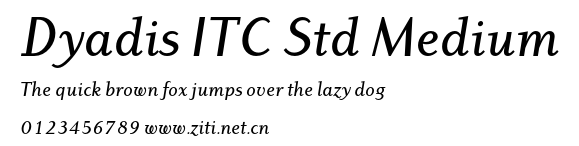 Dyadis ITC Std Medium.otf字體轉換器圖片