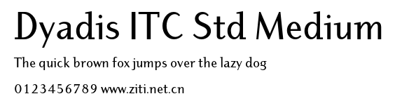 Dyadis ITC Std Medium.otf字體轉換器圖片