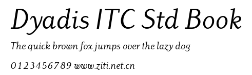 Dyadis ITC Std Book.otf字體轉換器圖片
