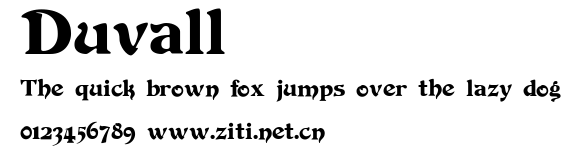 Duvall.ttf字體轉換器圖片