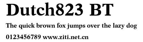 Dutch823 BT.ttf字體轉換器圖片