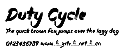 Duty Cycle.ttf字體轉換器圖片