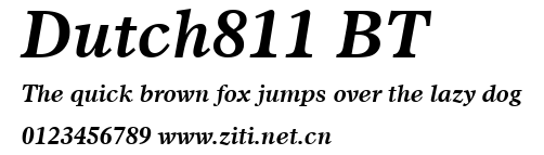 Dutch811 BT.ttf字體轉換器圖片