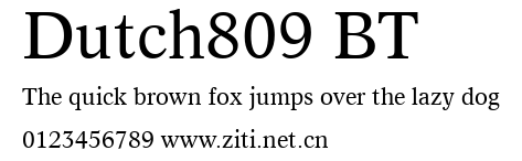 Dutch809 BT.ttf字體轉換器圖片