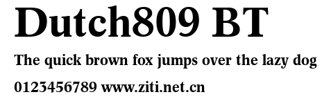 Dutch809 BT.ttf字體轉換器圖片