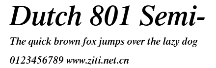 Dutch 801 Semi-.otf字體轉換器圖片