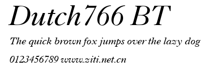 Dutch766 BT.ttf字體轉換器圖片