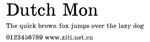 Dutch Mon.ttf字體轉換器圖片
