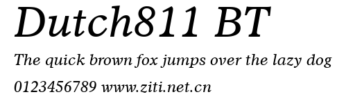 Dutch811 BT.ttf字體轉換器圖片