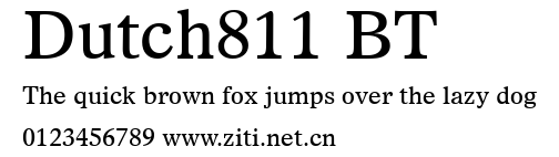 Dutch811 BT.ttf字體轉換器圖片