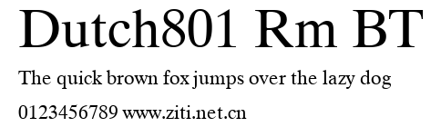 Dutch801 Rm BT.ttf字體轉換器圖片