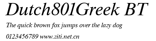 Dutch801Greek BT.ttf字體轉換器圖片