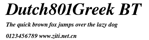 Dutch801Greek BT.ttf字體轉換器圖片