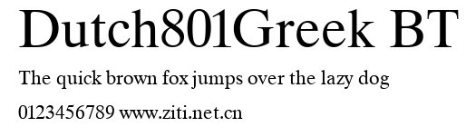 Dutch801Greek BT.ttf字體轉換器圖片