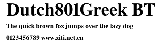 Dutch801Greek BT.ttf字體轉換器圖片