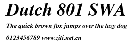 Dutch 801 SWA.ttf字體轉換器圖片