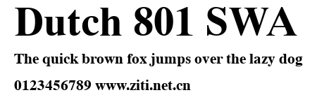 Dutch 801 SWA.ttf字體轉換器圖片