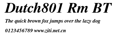 Dutch801 Rm BT.ttf字體轉換器圖片