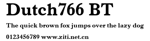 Dutch766 BT.ttf字體轉換器圖片