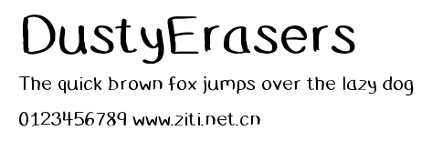 DustyErasers.ttf字體轉換器圖片