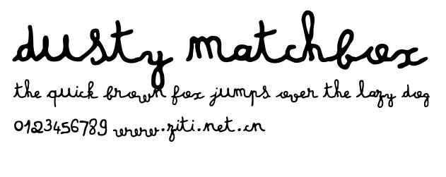 Dusty matchbox.ttf字體轉換器圖片
