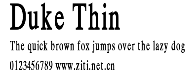 Duke Thin.ttf字體轉換器圖片