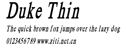 Duke Thin.ttf字體轉換器圖片