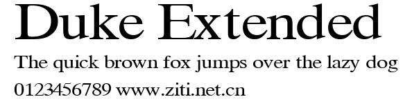 Duke Extended.ttf字體轉換器圖片