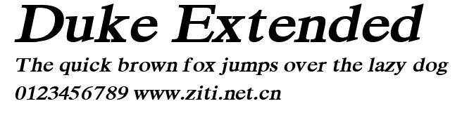 Duke Extended.ttf字體轉換器圖片