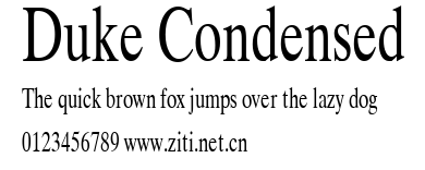 Duke Condensed.ttf字體轉換器圖片