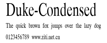 Duke-Condensed.ttf字體轉換器圖片